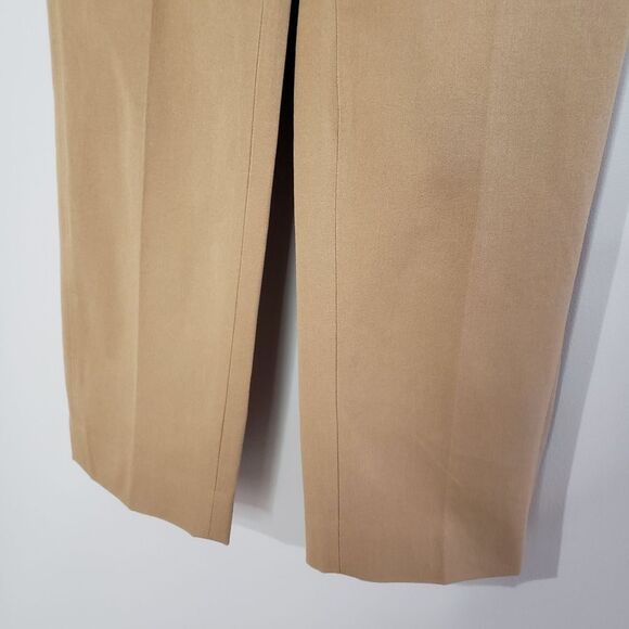 Chico's Size 00 XSmall Tan Dress Straight Leg Cropped Ankle Pants NWT - Picture 3 of 9